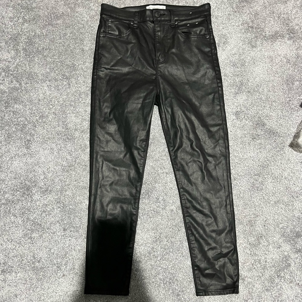 Abercrombie & Fitch Coated Black Jeans